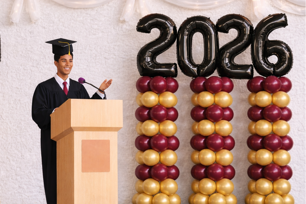 Graduation Balloon Towers 2026 Set  (FOUR CUSTOM)