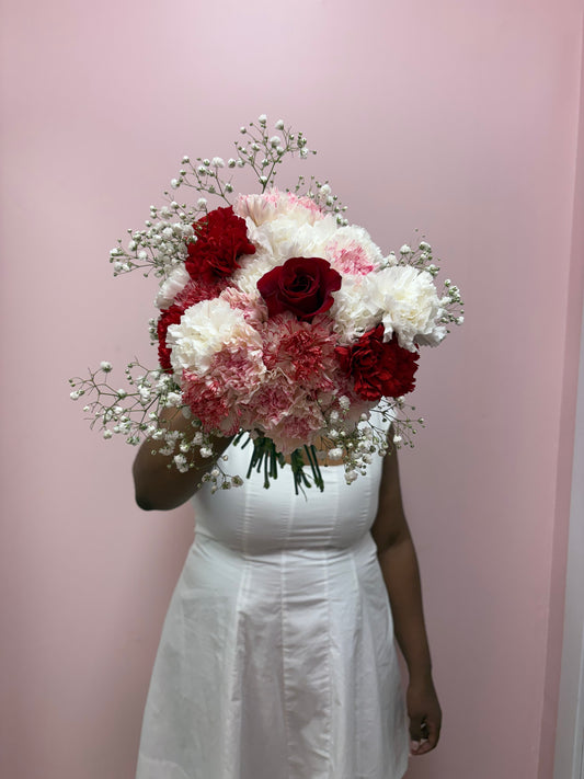 My Blessing – Carnation Classic Bouquet (Red, Pink, & White)
