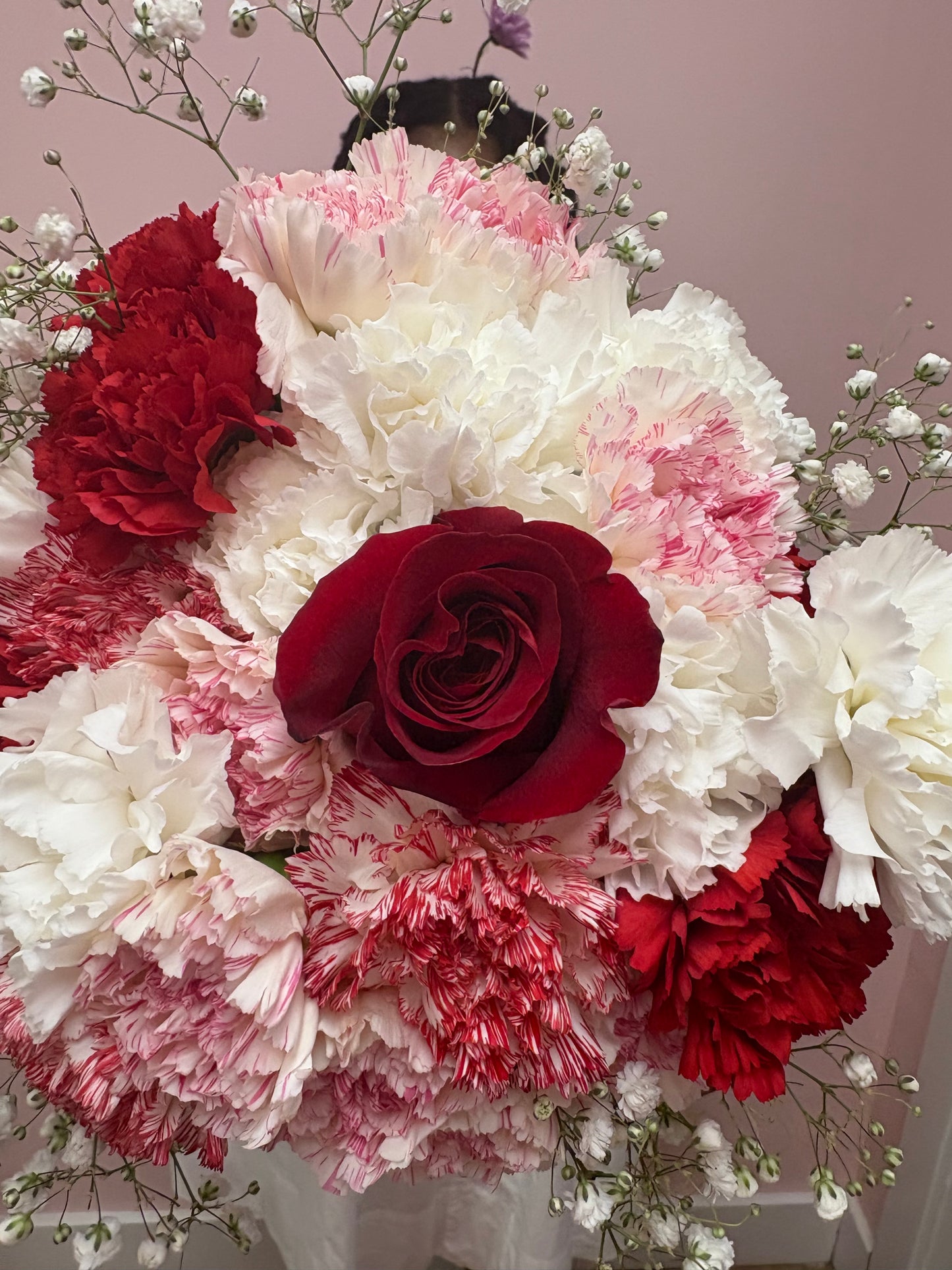 My Blessing – Carnation Classic Bouquet (Red, Pink, & White)