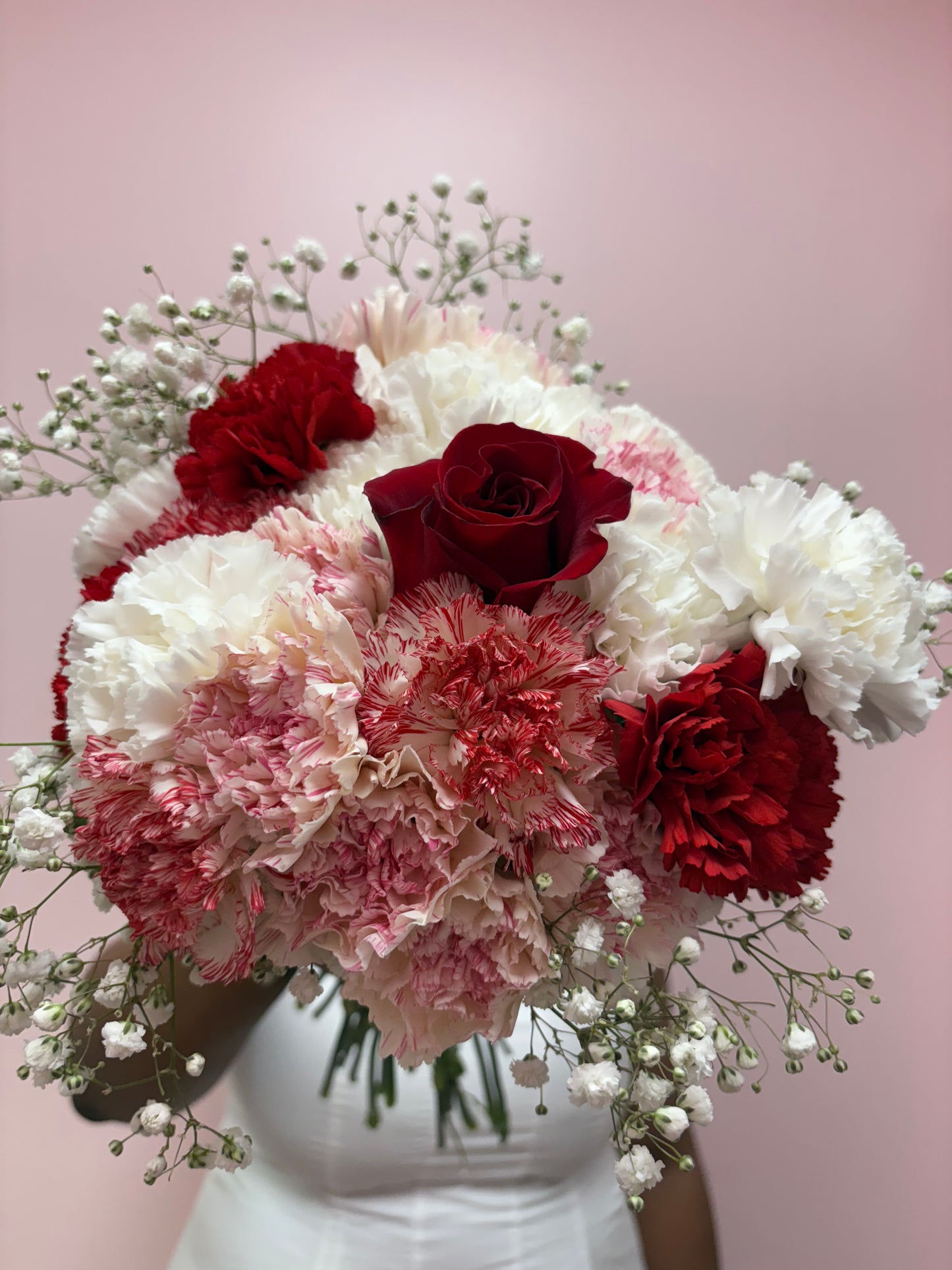 My Blessing – Carnation Classic Bouquet (Red, Pink, & White)