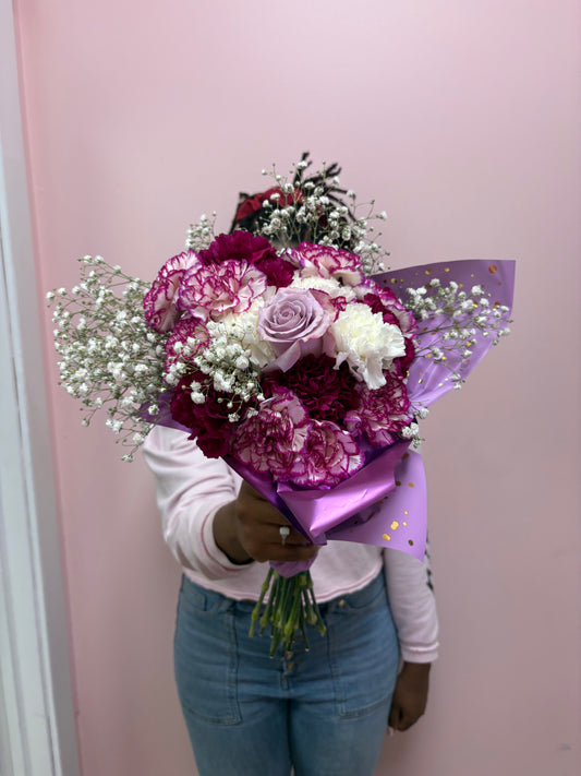 My Blessing – Carnation Classic Bouquet (Purple & Lavender)