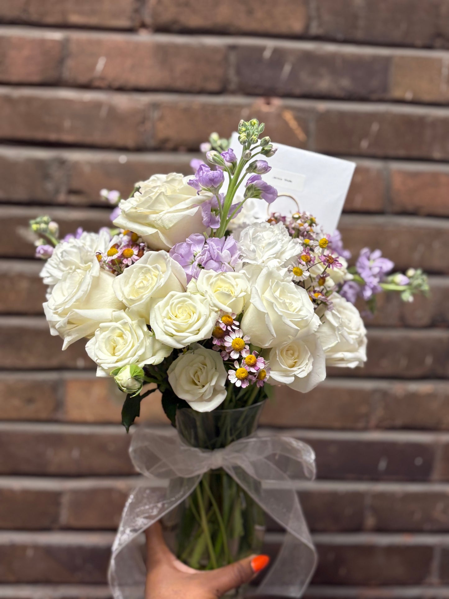 Whispers of Grace - Premium Bouquet with Vase