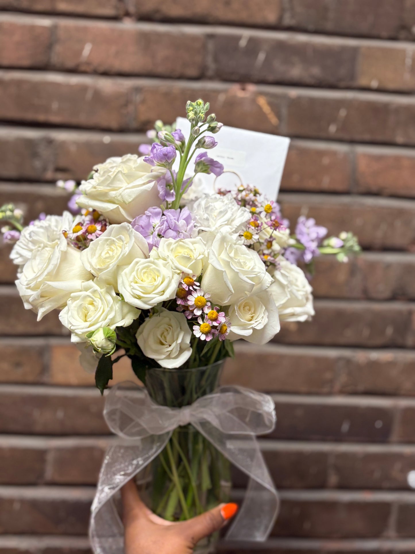 Whispers of Grace - Premium Bouquet with Vase