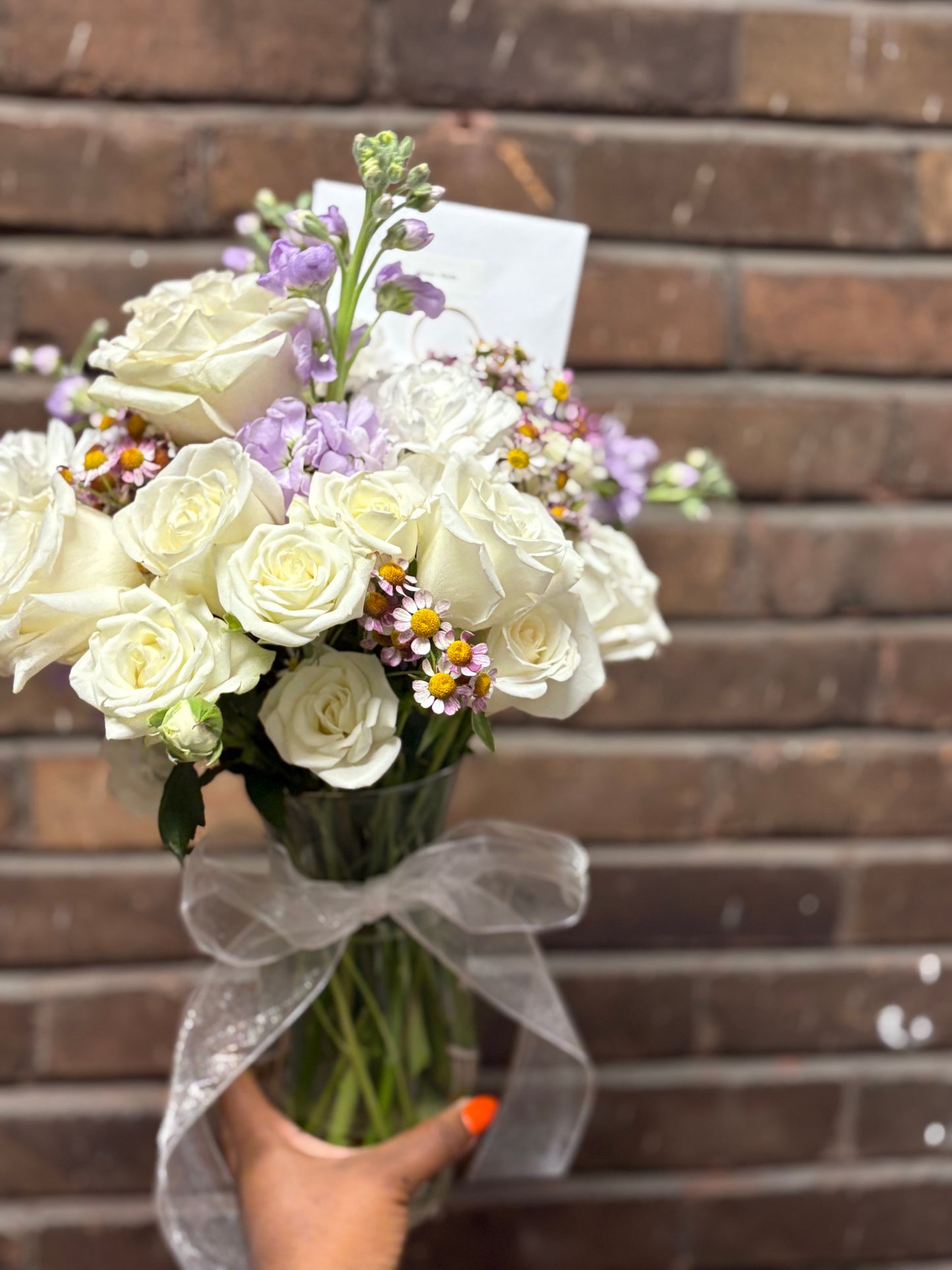 Whispers of Grace - Premium Bouquet with Vase