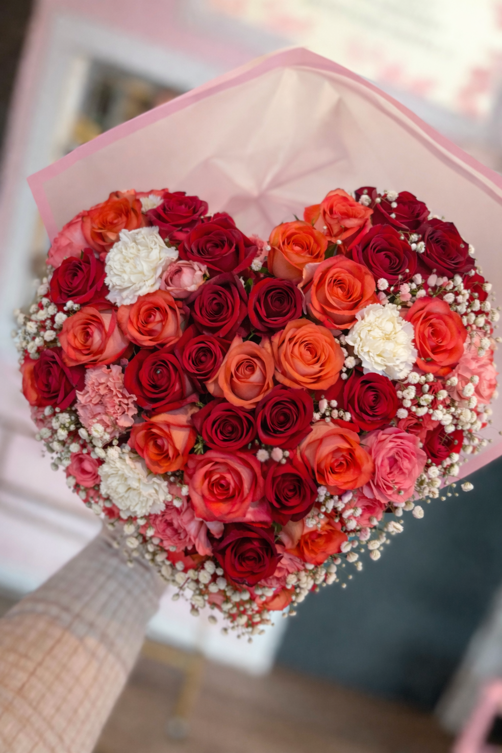Mi Amor – Heart‑Shaped Premium Bouquet