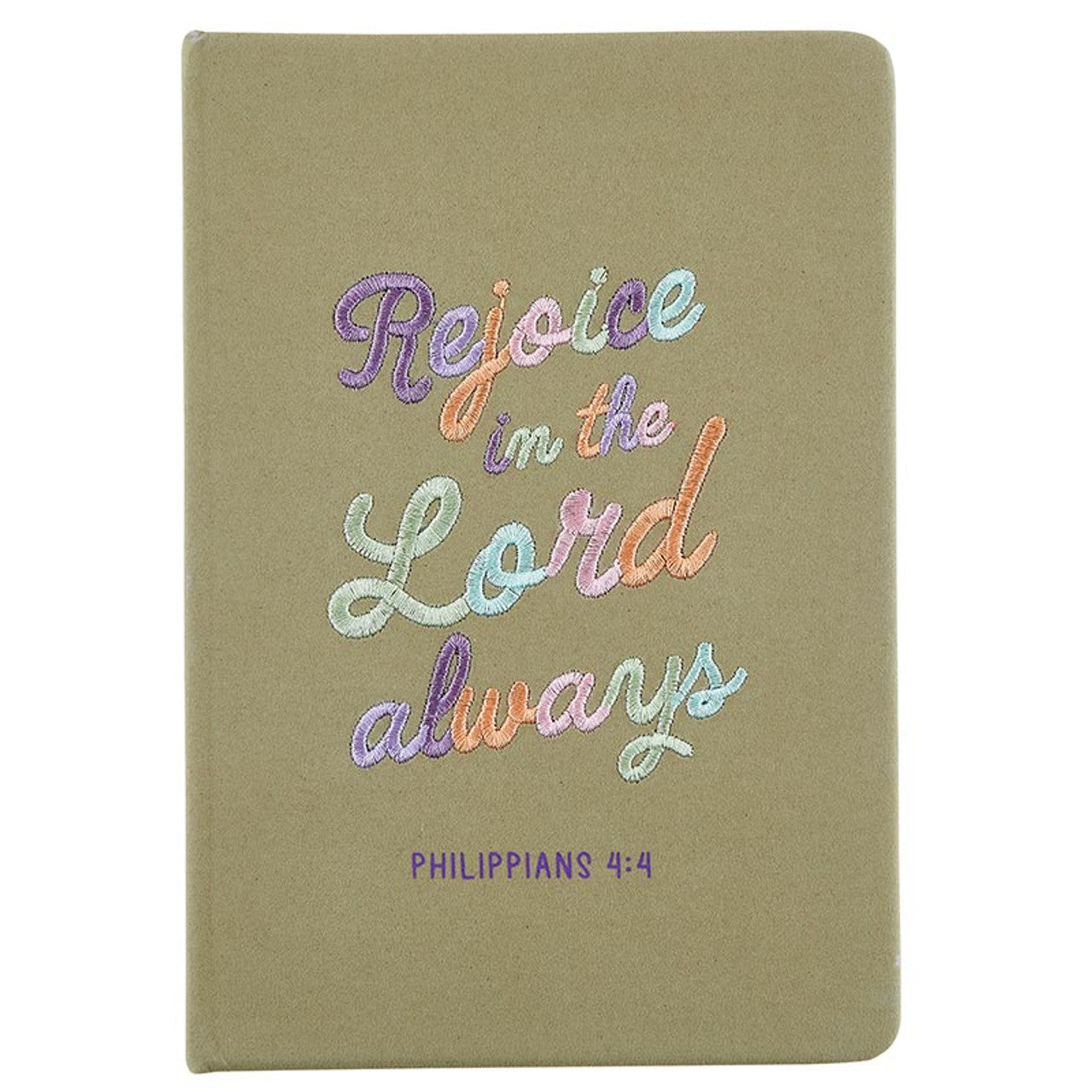 Embroidered Journal - Rejoice In The Lord