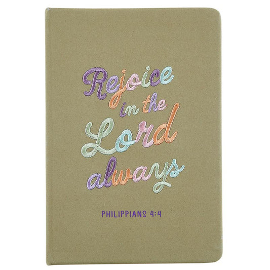 Embroidered Journal - Rejoice In The Lord